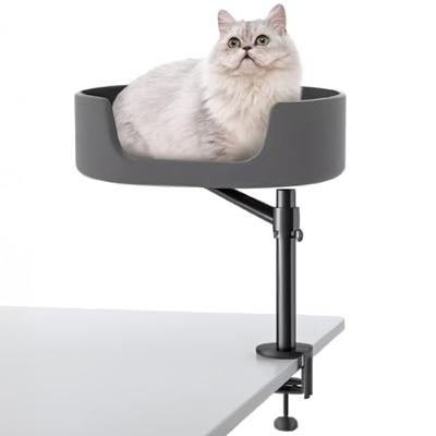 LOE Neue Idee Katze Arm Katzenbett | Platzsparend, Mehrkatzenfreundlich, Tischmontierter Ständer