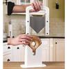 Reusable Stainless Steel Bagel Slicer Kitchen Tool Safe Grip Safety Shield for Bread Muffin Bun Roll Fast Easy Guillotine Cutter