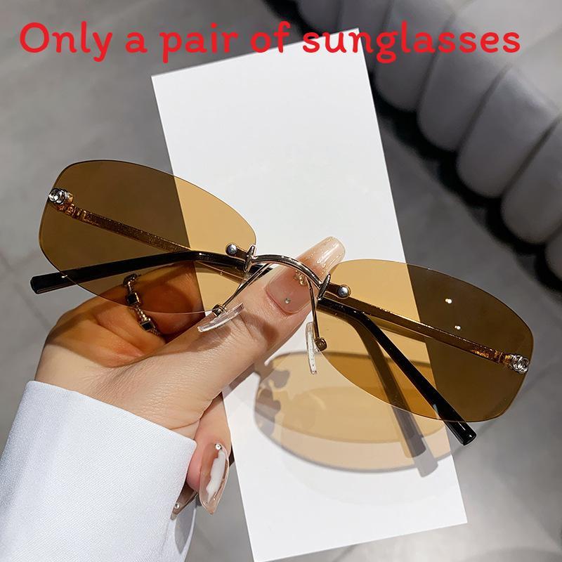 Y2k Blue Square Sunglasses With Uv400 Protection For Fashion Streetwear