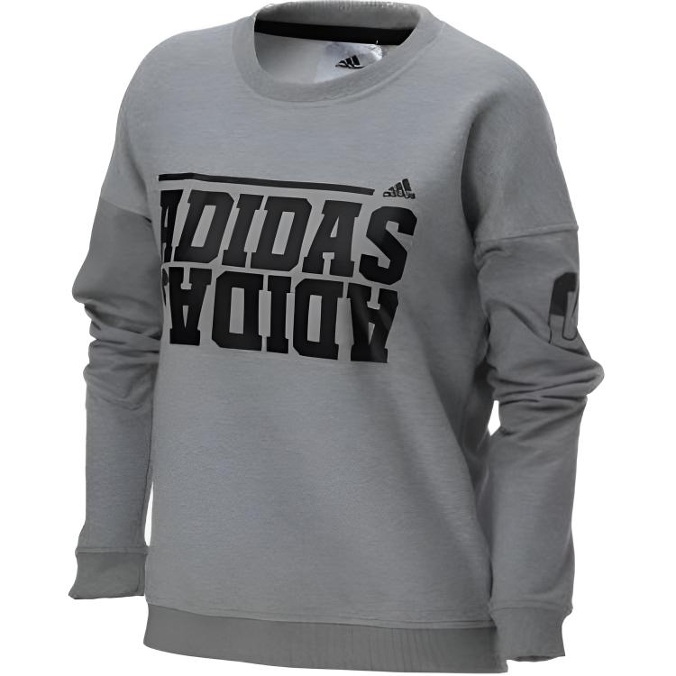 Adidas Logo Letter Round Neck Drop Shoulder Long Sleeve Sweatshirt Women sweatshirt AB5523 L