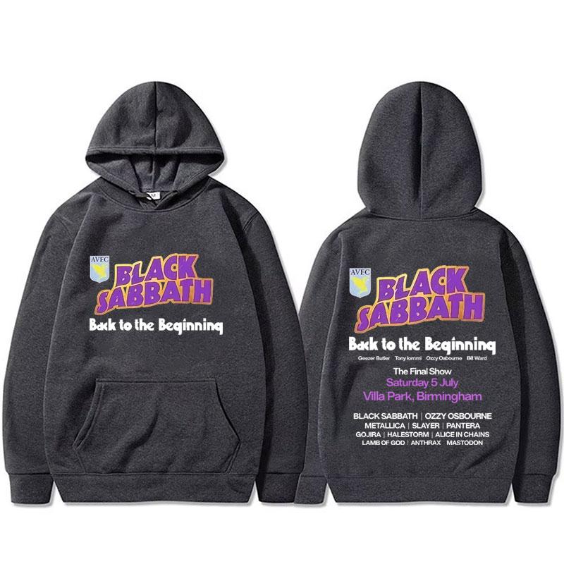 Heavy Metal Rock Band Black Sabbath Back To The Beginning Hoodie Men Women Fashion Vintage Pullover Male Casual Fleece Hoodies