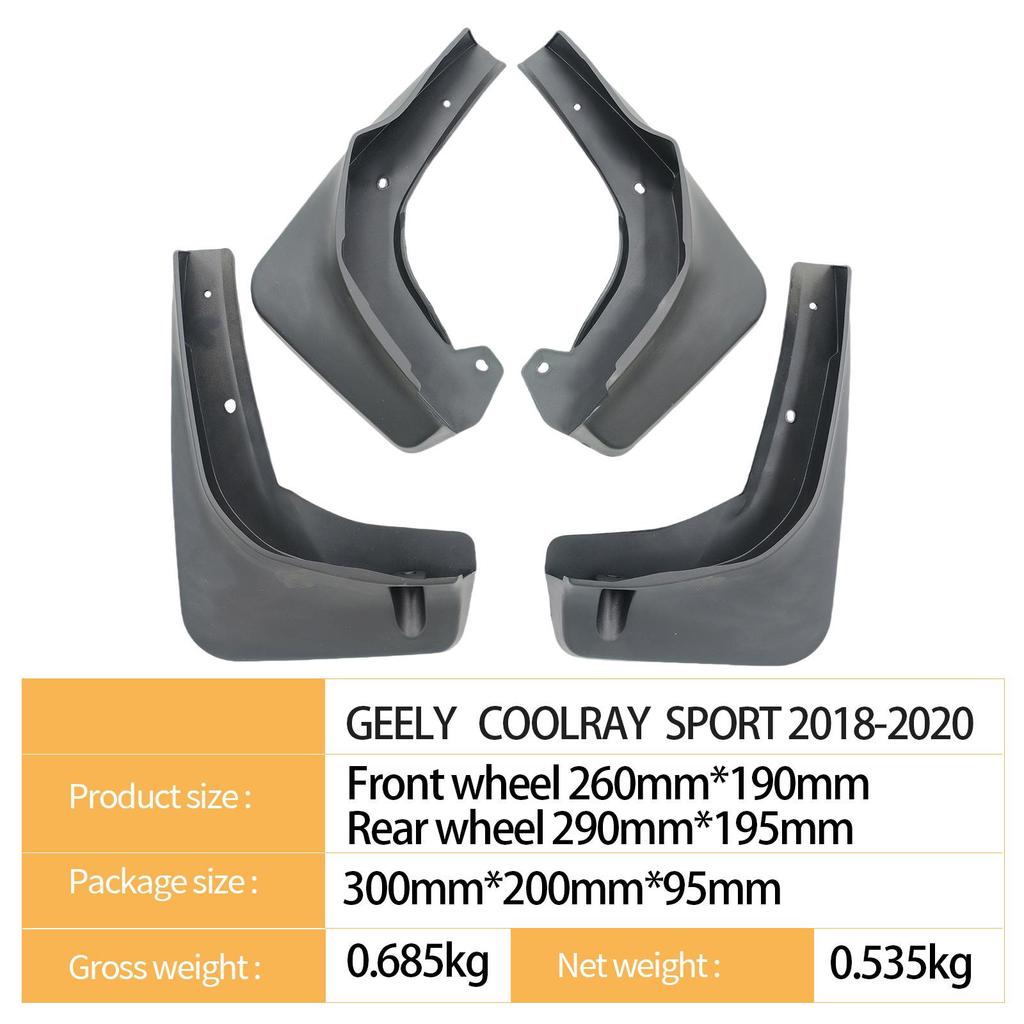 Compatible Mud Flaps for Geely Binyue/Coolray Sport 2018-2020