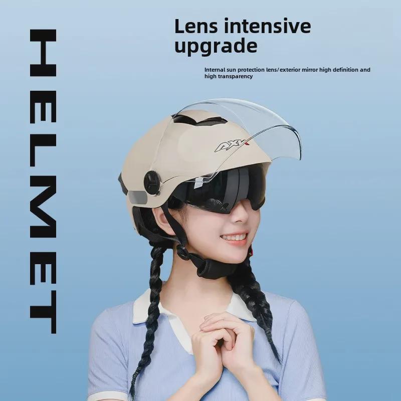 A3 New 3C Certified Electric Car Half Helmet for Men & Women - Summer Sun Protection, Universal Safety for All Seasons.