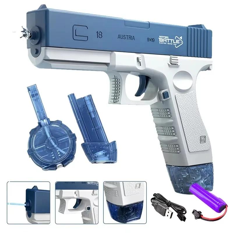 Non-Toxic Automatically Water Gun High Pressure Electric Water Gun Toys For Kids Summer Outdoor Pool Fight Games Children Water Toys Gift