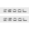 Alloy ABS Car Number Letters Sticker Rear Trunk Badge Decals for Mercedes Benz S300L S320L S400L S500L S600L Emblem Accessories