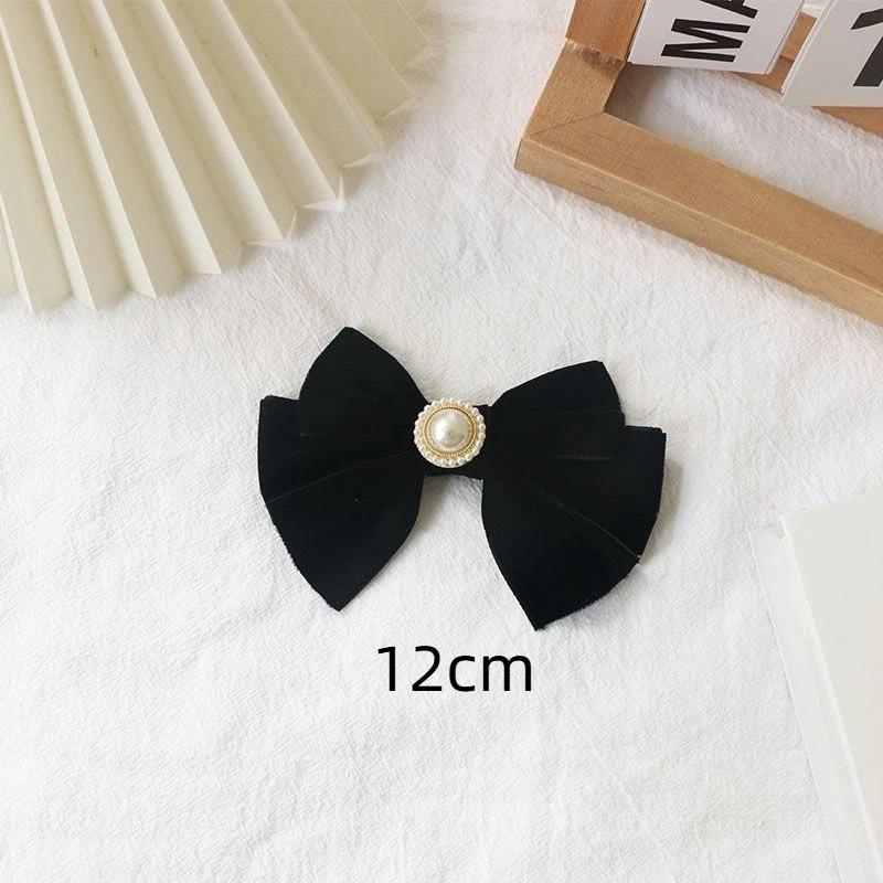 Black Velvet Bow Brooch Shirt Sweater Decoration Autumn Winter Accessories Women's Fashion Accessories
