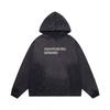 Mens Oversized Streetwear Hoodie With Distressed Zipper Graphic Print Cotton Long Sleeve Pullover Casual Wear