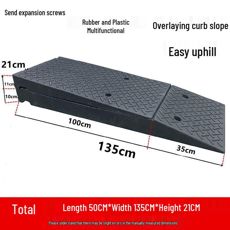 Rubber and Plastic Sloped Threshold Ramp Pad