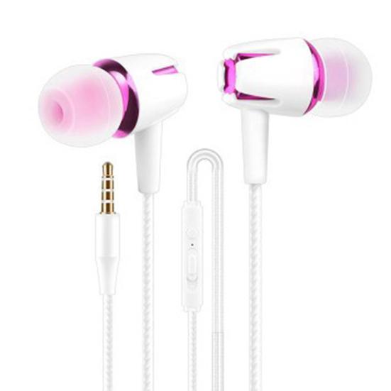 Universal Earphone Noise-canceling 1.2m Stereo Wired In-ear Earbud with Mic for Mobile Phone