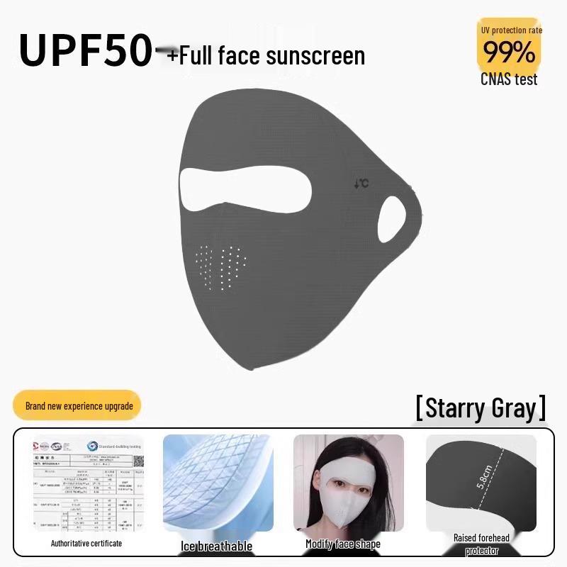 

Солнцезащитная маска для лица из ледяного шелка с защитой от УФ-лучей для женщин – Полная защита для летней езды на велосипеде и вождения