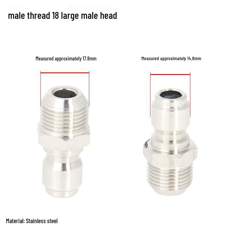 High-Pressure Water Gun Quick Connector for Car Washer, Pipe Cleaning Machine, Copper Accessories