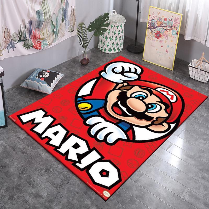 3D Cartoon Super Mario Bros Game HD Rug Area Carpet for Living Room Kids Bedroom Sofa Kitchen Decorate Child Non-slip Floor Mats