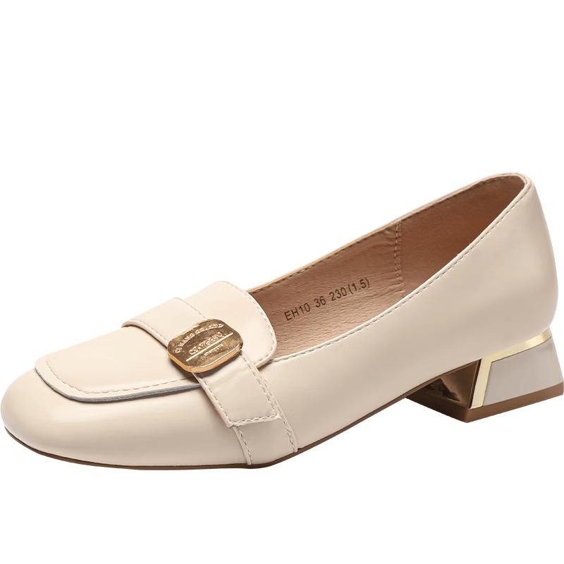 ZHR EH10 Elegant Square-Toe Loafers 37