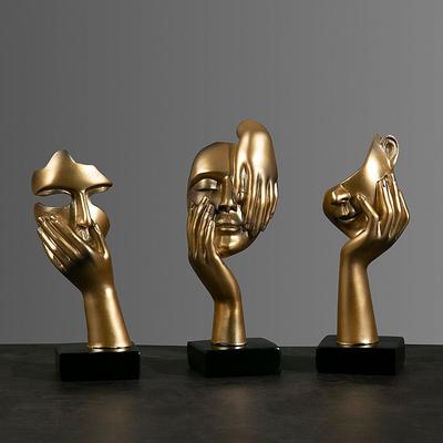 Żywiczne abstrakcyjne maski Statuetki Europejskie miniaturowe figurki do wnętrz domowych biurowych gabinetów figurki na biurko ozdoba dekoracja prezent