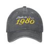 Punk Unisex Cotton Born In  Birthday Gifts Baseball Cap Adult Adjustable Dad Hat Women Men Sun Protection