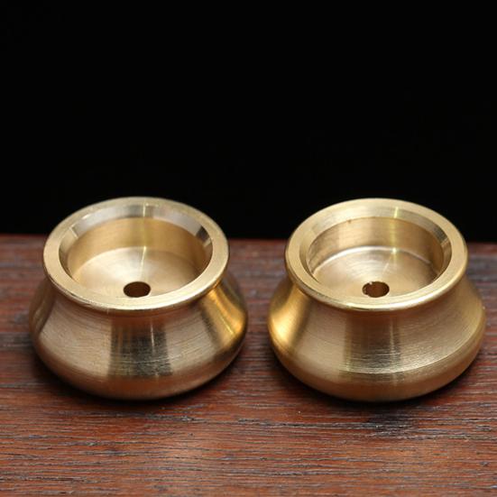 Incense Burner Smooth Exquisite Golden Bowl Shape Incense Stick Holder for Bedroom