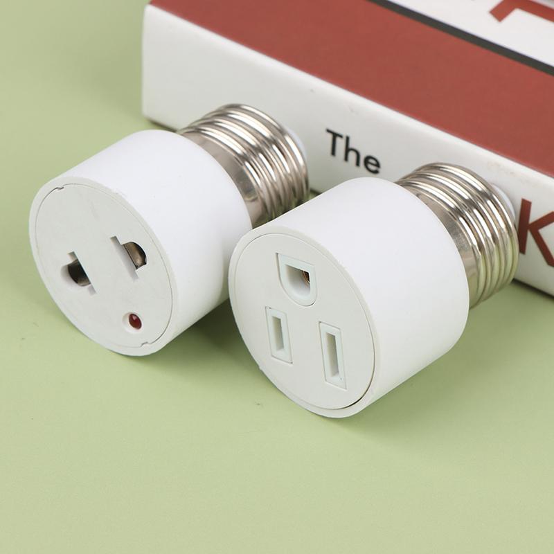 E26 E27 Screw B22 Bayonet Lamp Holder  To Us Eu Ac Power Plug Adapter Converter