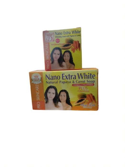 Crème Éclaircissante - NANO EXTRA WHITE - Papaye & Carotte - Antioxydants - Hydratante