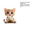 Autocollant d'interrupteur amovible Chat de dessin animé mignon Fleur Autocollant d'interrupteur Mural DIY Autocollant d'art mural pour chambre d'enfant Salon Bureau Décoration de la maison