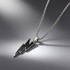 Hip-hop Style Lightning Stainless Steel Necklace, Unique Streetwear Choker, Unisex Versatile Pendant, Hypoallergenic and Colorfast