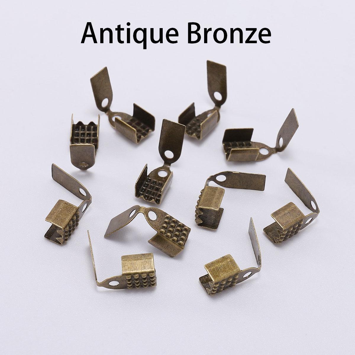 

100 шт., 4, 5, 6 мм, металлическая застежка-веревка, обжимной конец шнура, кожаный зажим, разъем для изготовления ювелирных изделий своими руками, принадлежности для изготовления ювелирных изделий 4mm