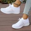 Fashion White Breathable Sneakers for Women Summer 2025 Comfortable Sport Shoes Woman Fashion Slip On Tennis Running Shoes Women's Sheos
