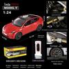 1:24 Tesla Alloy Car Model Simulation Toy - New Energy Vehicle for Kids