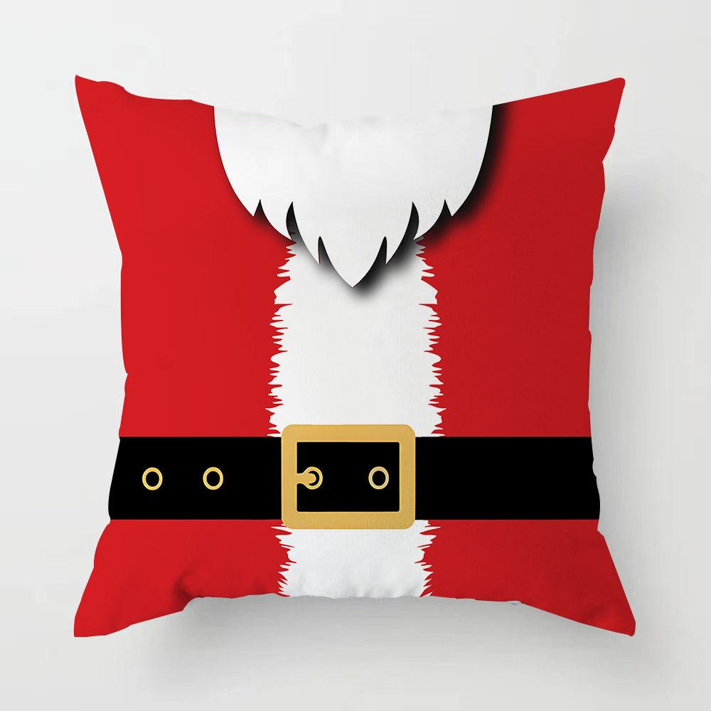 

Новая Рождественская подушка Двусторонний рисунок Рождественская декоративная подушка Прикроватная подушка Подушка Рождественский подарок Съемная и моющаяся linen-45x45cm double-sided [without pillow core]