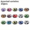 5/15/30pcs Resin Material Flower Pattern Large Hole Bead Decorative Bead Craft Bead DIY Bracelet Necklace Earrings Keychain Jewelry Accessories