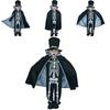 Kids Boy Skeleton Skull Ghost Cloak Halloween Cosplay Party Outfit Costume