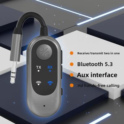 2 In 1 Bluetooth Receiver Transmitter 3.5mm AUX Bluetooth-compatible Bluetooth Wireless Adapter LED Indicators Mini