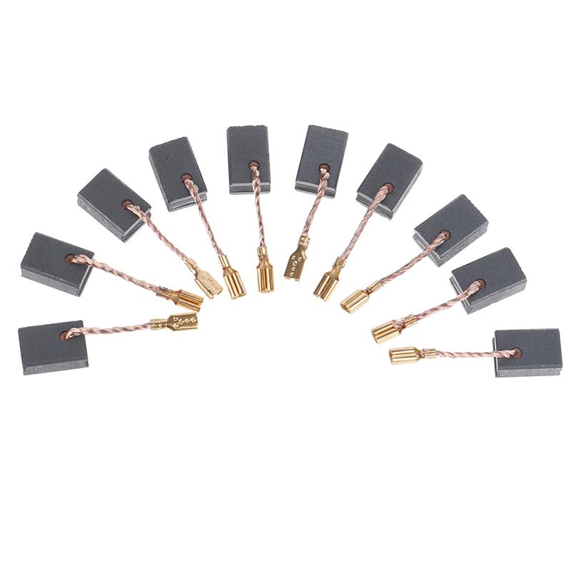 10Pcs Graphite Copper Motor Carbon Brushes Kit For Angle Grinder 6*8.5*13.5Mm
