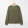 Women's Fashion Long Sleeve  Knit V-Neck Solid Color Casual Top