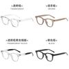 Version Blue Light Blocking Glasses For Women With Retro Square Frame And Resin Lenses