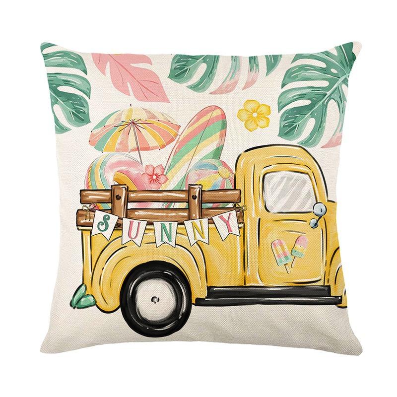 New Spring and Summer Cute Pillowcase Letter Print Decoration Illustration Home Leisure Entertainment Living Room Sofa Decoration