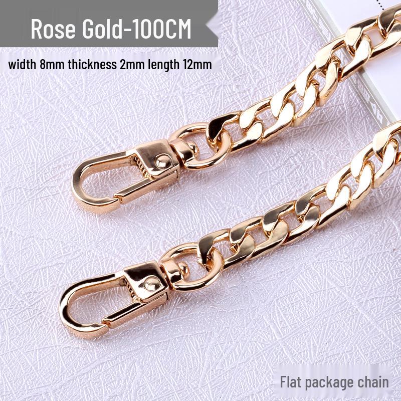 

Женская золотисто-черная сумка кроссбоди, замена цепочки ремешка - металлический плечевой ремень, аксессуар