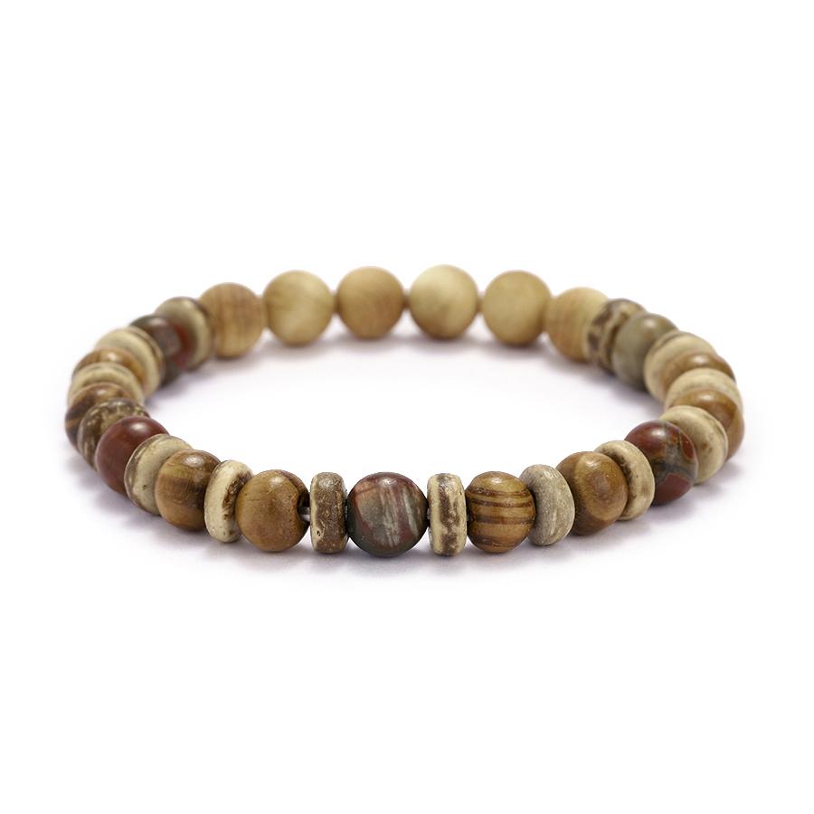 New Handmade Natural Wood Strand Bracelet For Men Positive Energy Yoga Meditation Healing Braslet Leisure Versatile Accessories