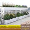 Anti-Corrosion Wood Double-Layer Planter Box with Fence