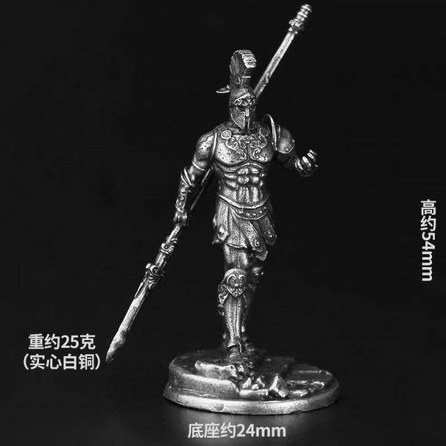 Metal Military Ancient Greek Warrior Soldier Model Action Figures Toys Board Game Pieces Miniature Ornament Accessories Desktop