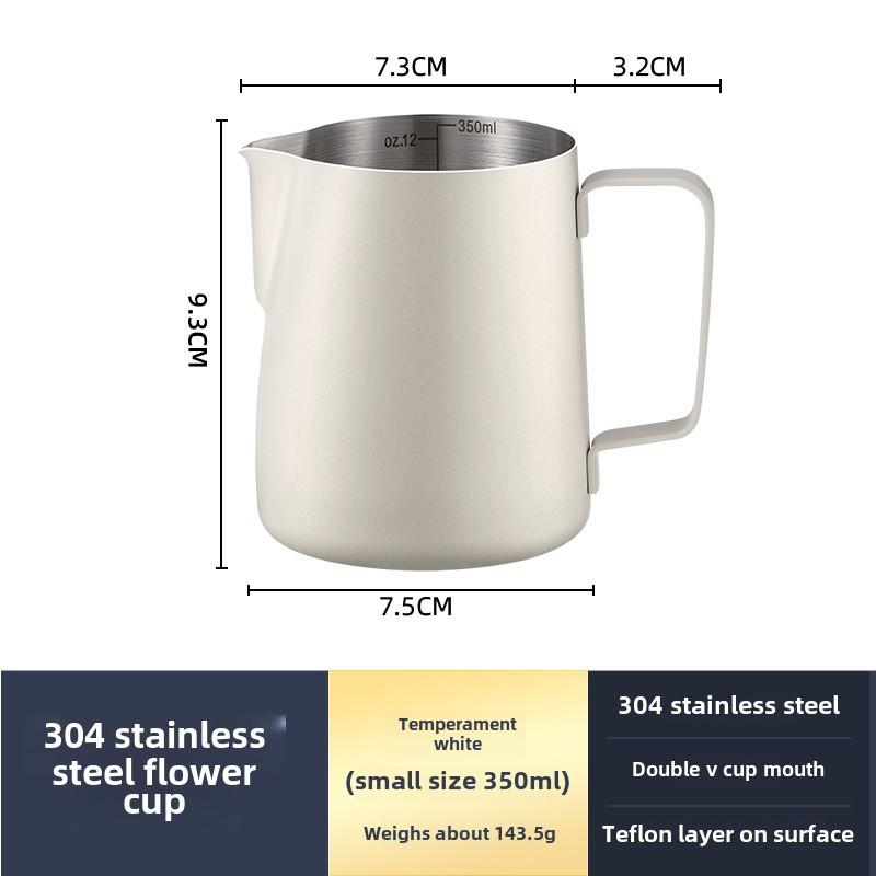 Stainless Steel Milk Frothing Pitcher Espresso Coffee Barista Craft Latte Cappuccino Frother Jug Pitcher Measurement Lines Cup