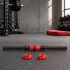 3PCS Steel Weight Bar Set Threaded Ends Black and Red Dumbbell Dumbbell Handle Set  Home Gym