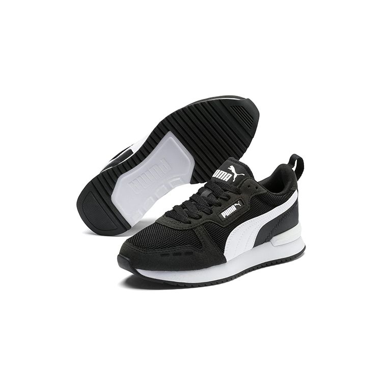 Puma R78 Jr Black White Kids Sneakers 373616-01