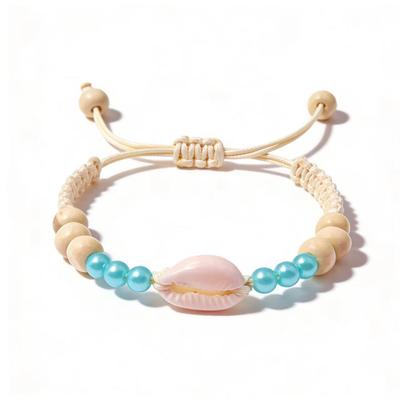 Bohemian Retro Muschel Perlenknoten Geflochtenes Partnerarmband