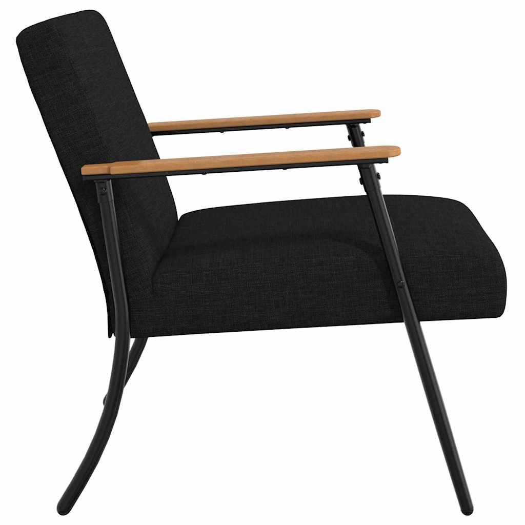 Armchair Black Fabric