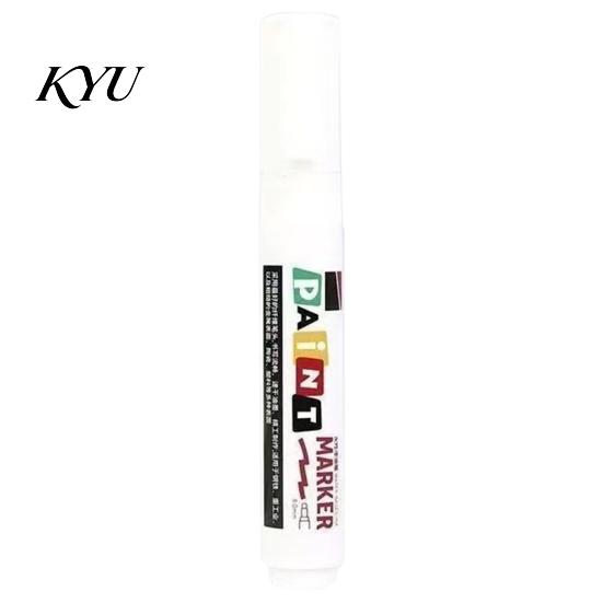 Oil Based Paint Pens 12 Colors Flat Tip Marker, Broad Pen for Metal Tire DIY Graffiti Steel Glass Leather, Waterproof Quick Dry Touch Up Marker