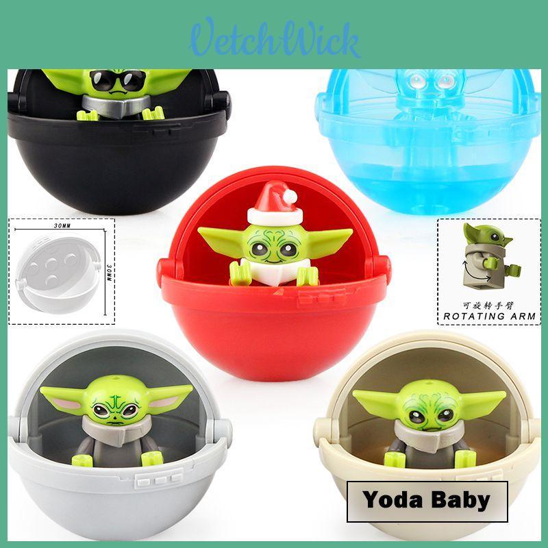 Yoda Baby Christmas Rotating Arm Mandalorian Building Blocks Toy For Creative Play