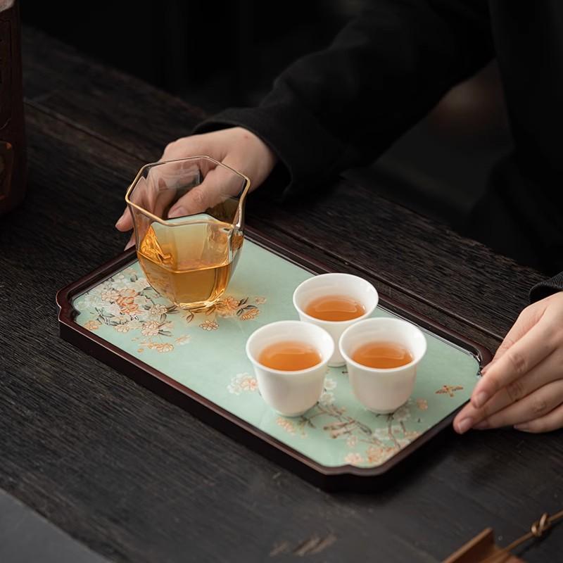 Chinese Style Tea Tray Natural Bamboo Dry Bubble Tea Table Home Kung Fu Tea Set Bamboo Tray