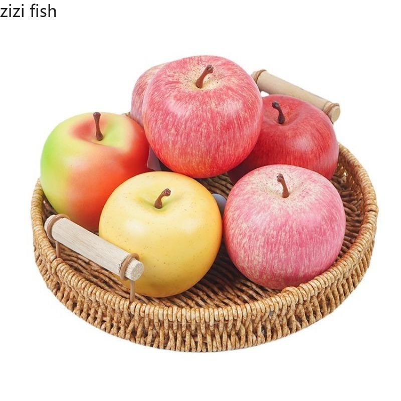 Simulierte Apfel Fälschung Roter Apfel Modell Künstliche Früchte Schmuck Opferfrüchte Skulptur Handwerk Fotografie Dekorations Requisiten