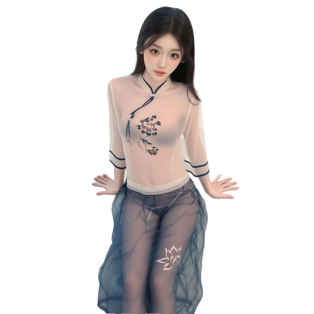 Sex underwear sexy antique cheongsam temptation bed large size large size pajamas uniform war robe female A