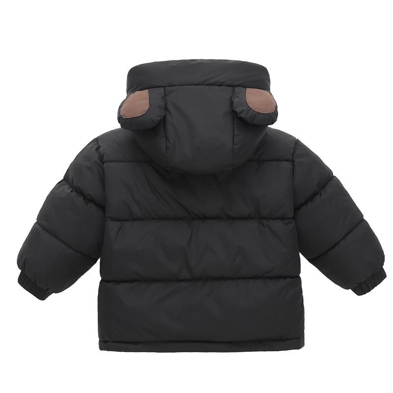 Kids Winter Warm Puffer Jacket With Hooded Design Boys Girls 3-8 Years Thick Lined Cotton Coat